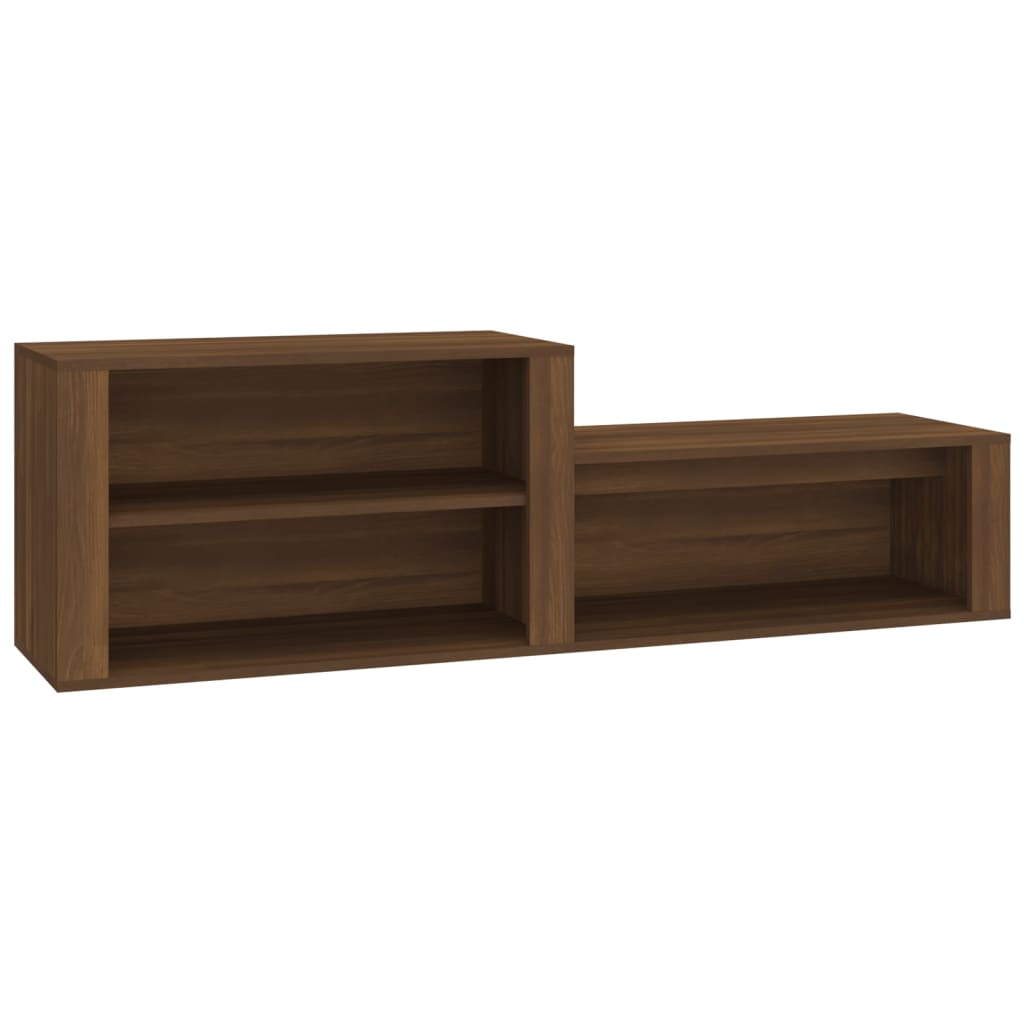 NNEVL Shoe Cabinet Brown Oak 150x35x45 cm Engineered Wood